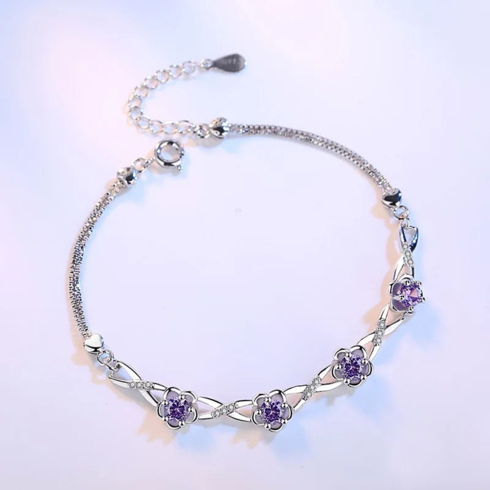 Sterling Silver Vintage Plum Blossom Bracelet