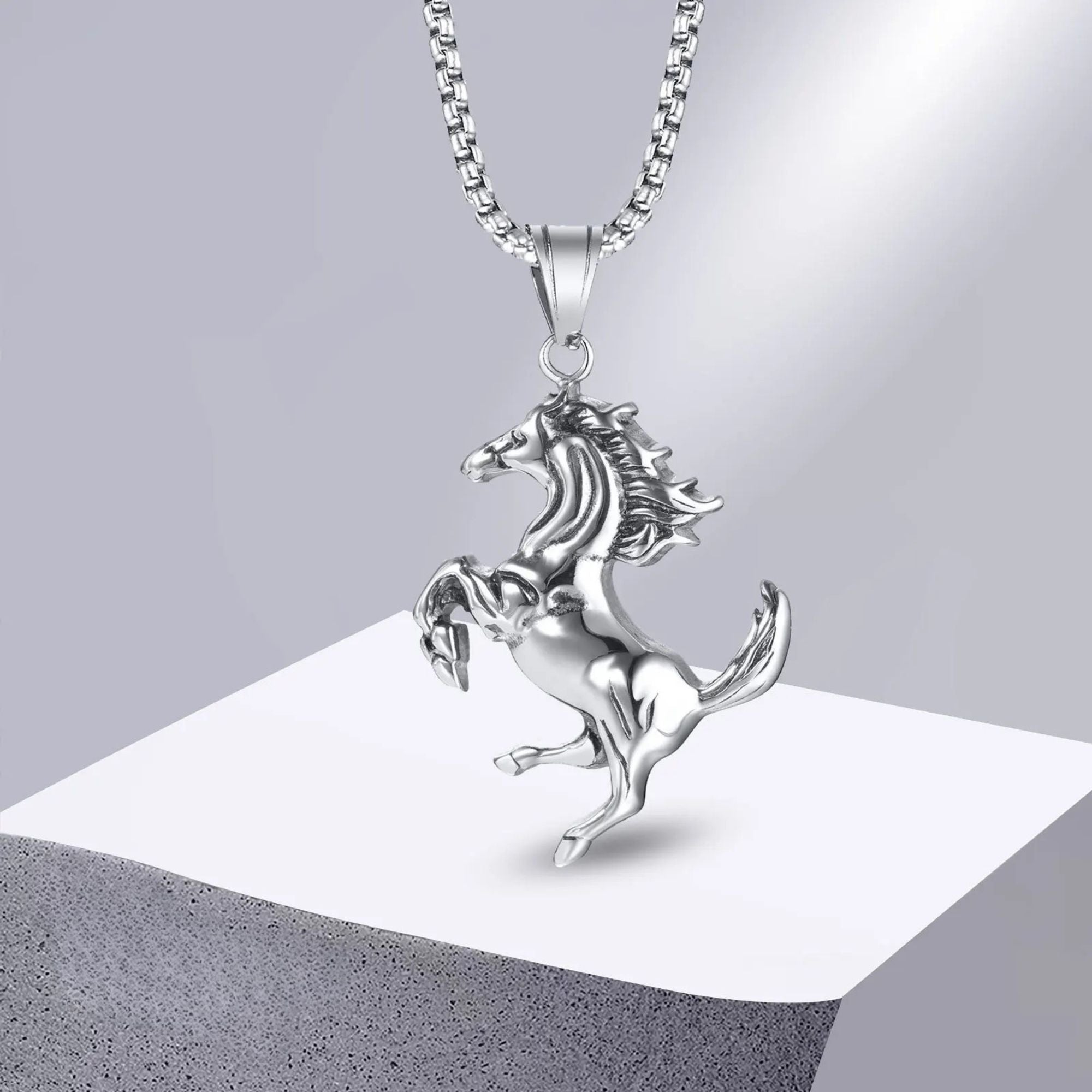 The Cavalier Horse Pendant Necklace