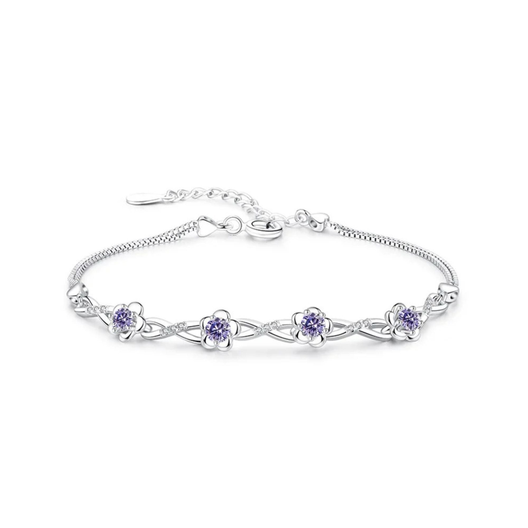 Sterling Silver Vintage Plum Blossom Bracelet