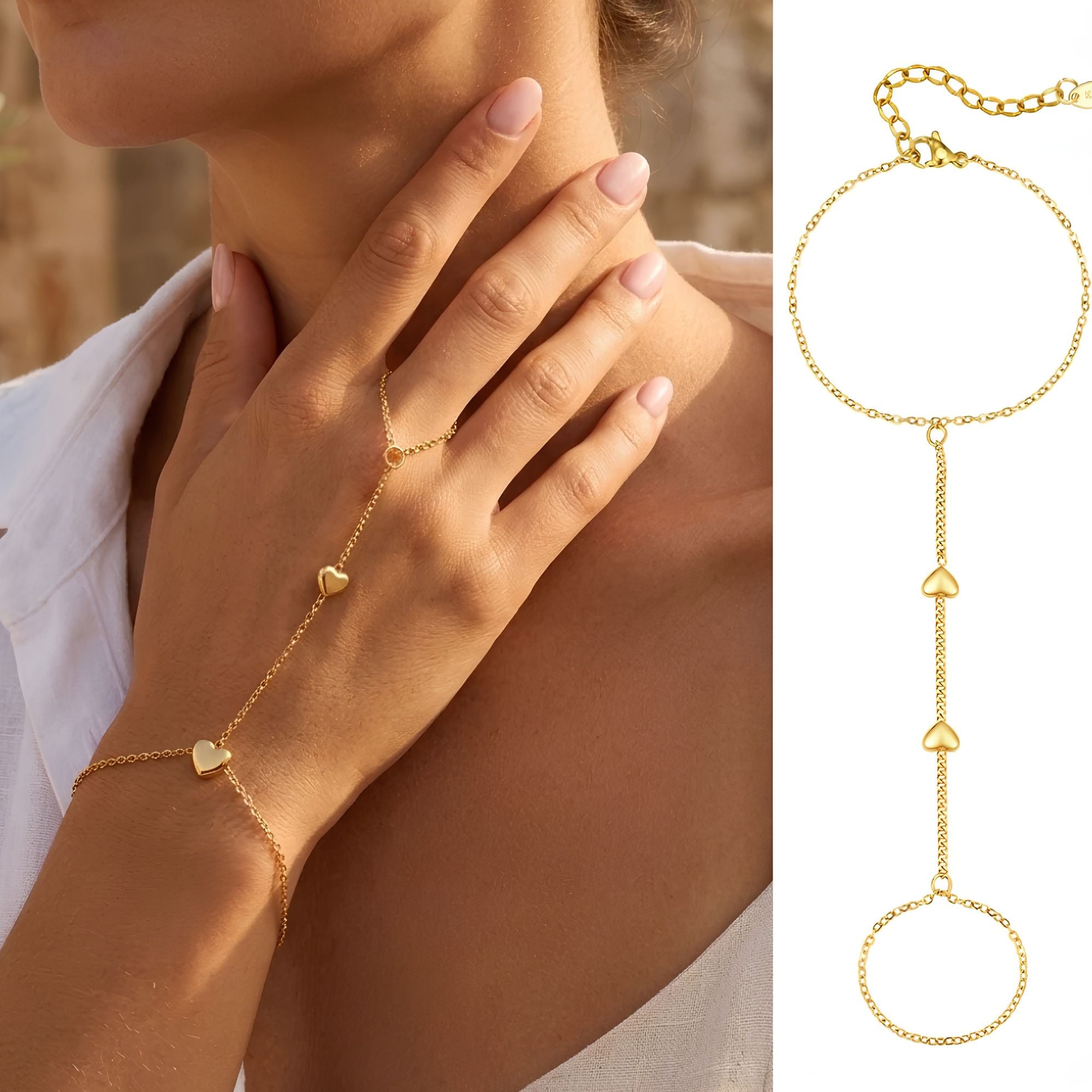 Gold Hand Chain Bracelet Premium