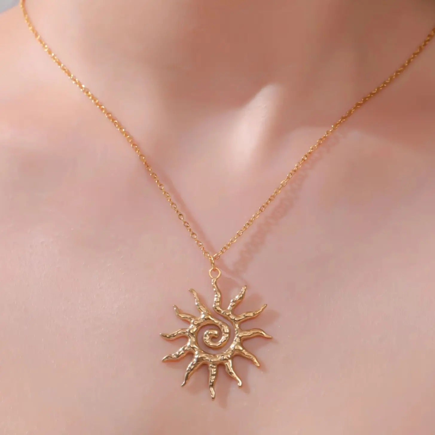 Spiral Sun Necklace