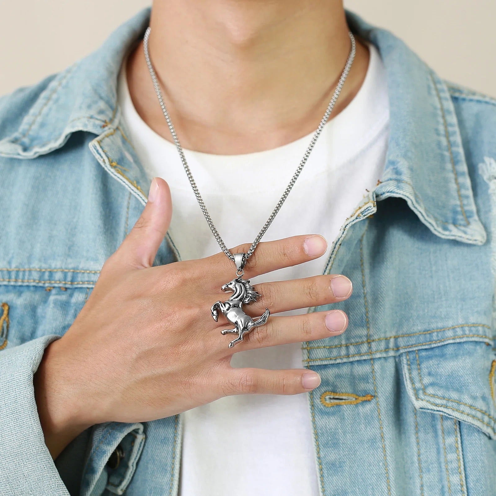 The Cavalier Horse Pendant Necklace
